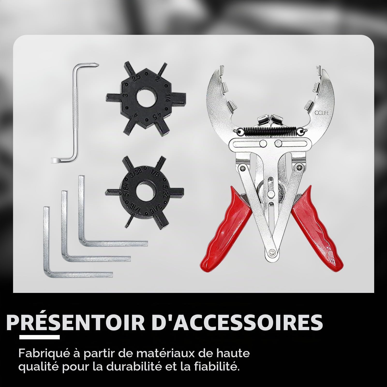 CCLIFE Bande de serrage pour segment de piston de bande de serrage pour segment de piston Pince à segments Jeu d'outils