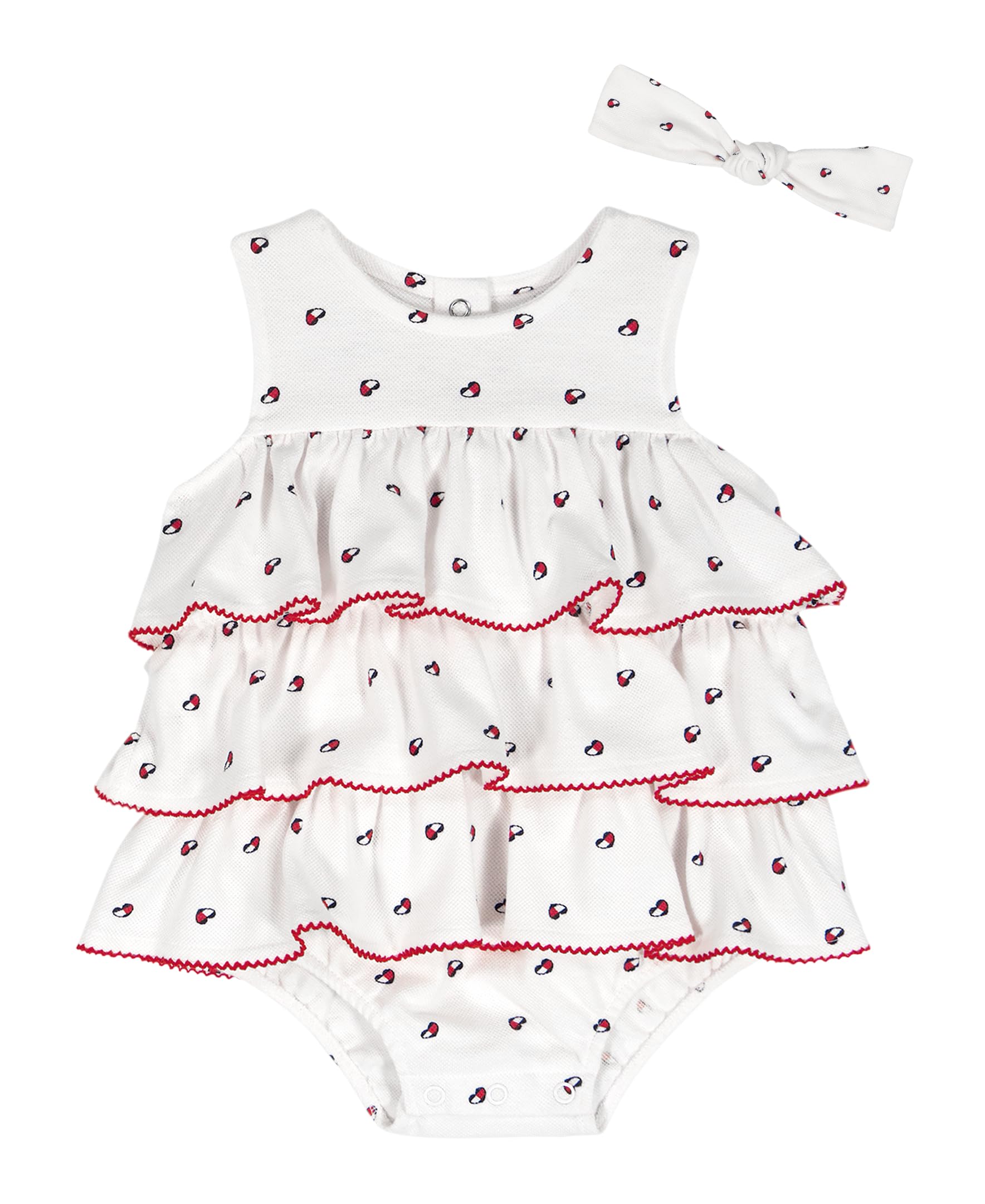 Baby Girls' 2-Piece Bubble Sunsuit with Headband