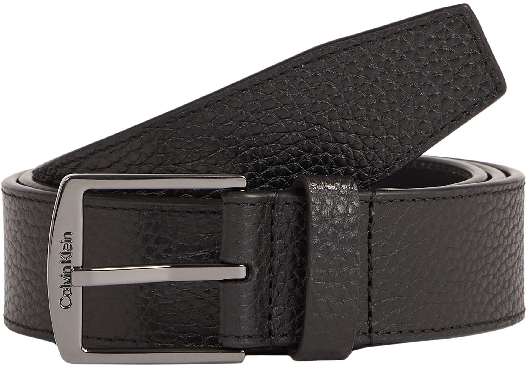 Calvin Klein Men's Casual Square Buckle Belt, Black (Ck Black Pebble), 37,4 inches