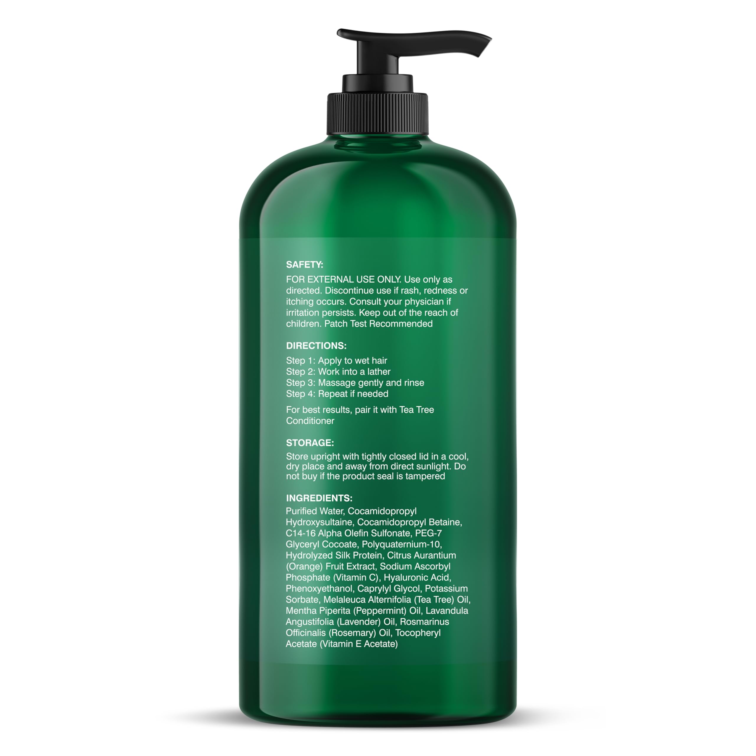 Botanic Hearth Tea Tree Shampoo, Vitamin C, Peppermint, Lavender and Rosemary Oil, Fights Dandruff and Dry Scalp, 16 fl oz (473 ml) - Image 2
