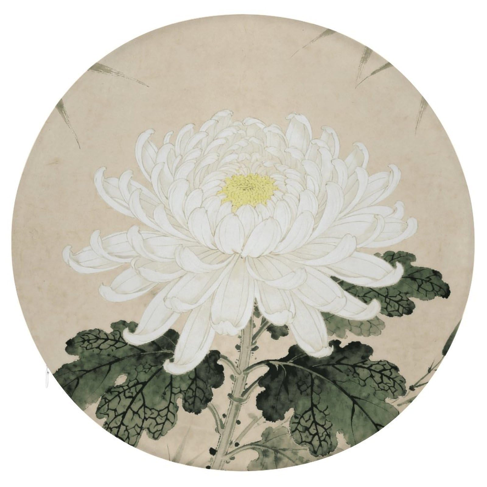 LZQPOEAS Juhua Round Chair Cushion 15 Inch, Detachable Memory Foam Seat Cushion,Circle Stool Cushion, Soft Round Chair Pad with Removable Cover