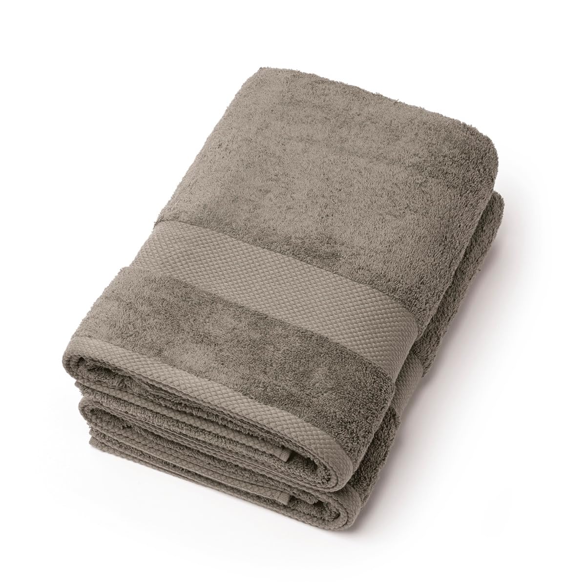 Serviettes de bain coton peigné 70x140 cm drap de bain brun