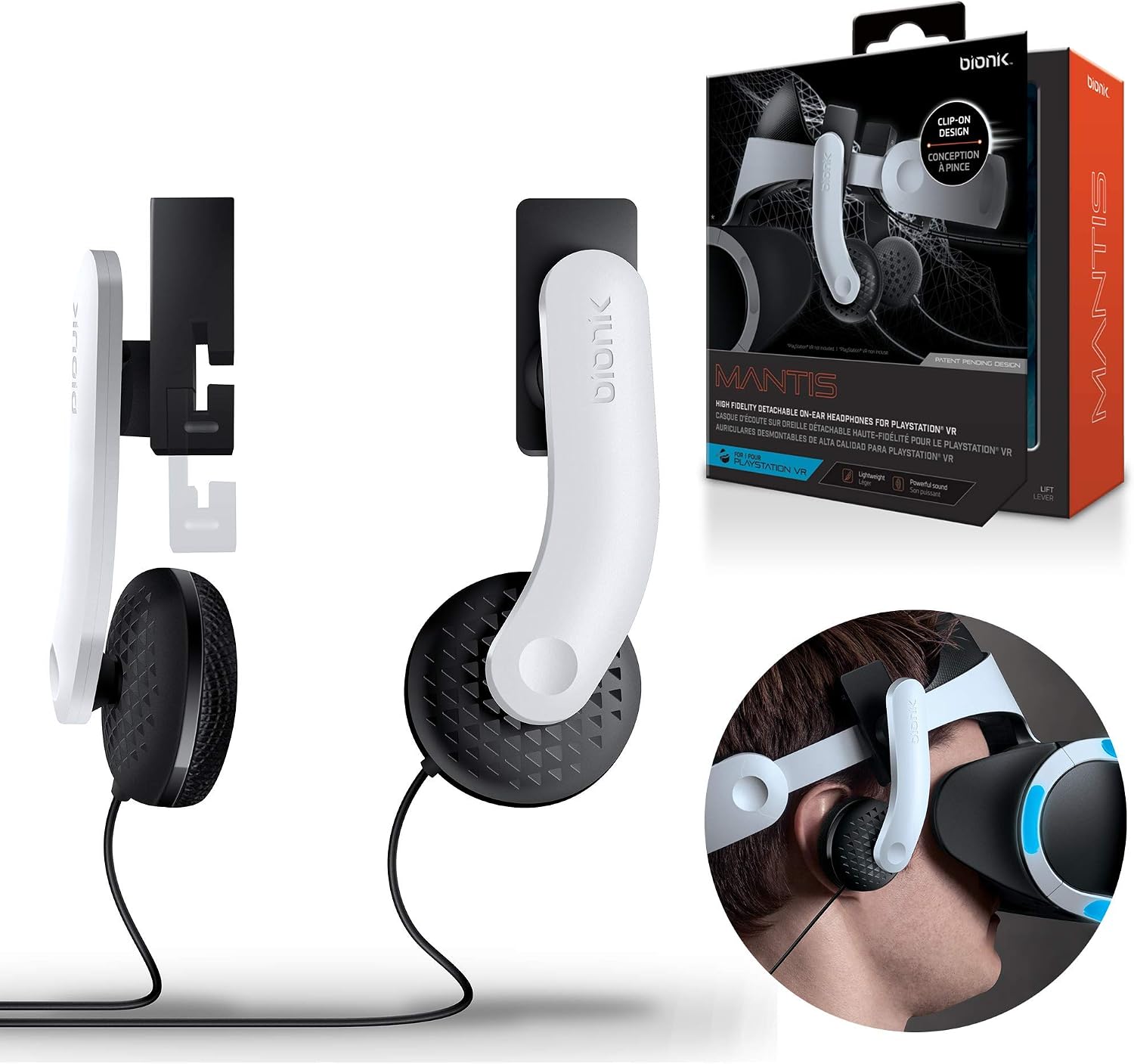 Mantis Attachable VR Headphones: Compatible with PlayStation VR, Adjustable Design, Connects Directly to PSVR, Hi-Fi Sound, Sleek Design, Easy Installation