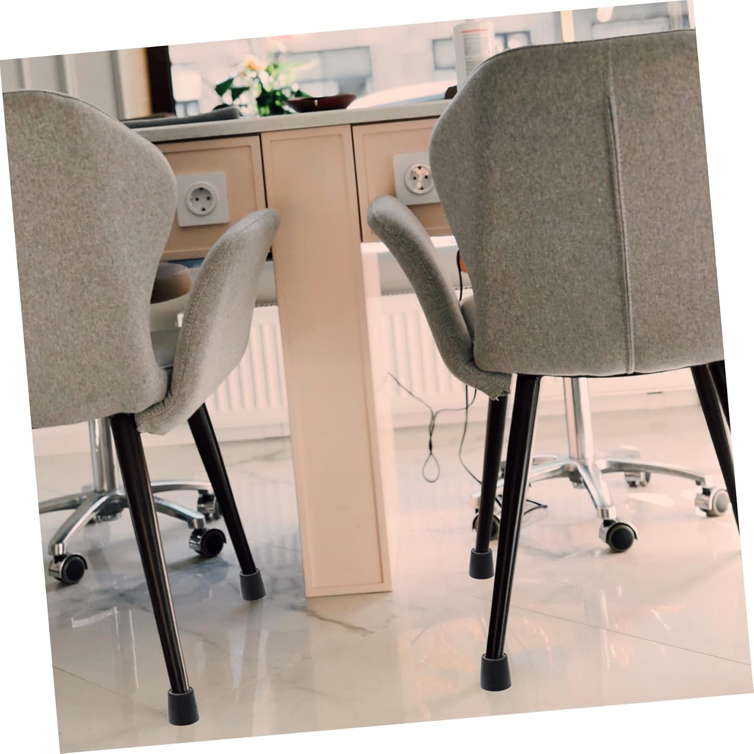 20pcs Rubber Chair Leg Caps for Hardwood Furniture Moving Pads Protectors for Outdoor Dining Room Chairs