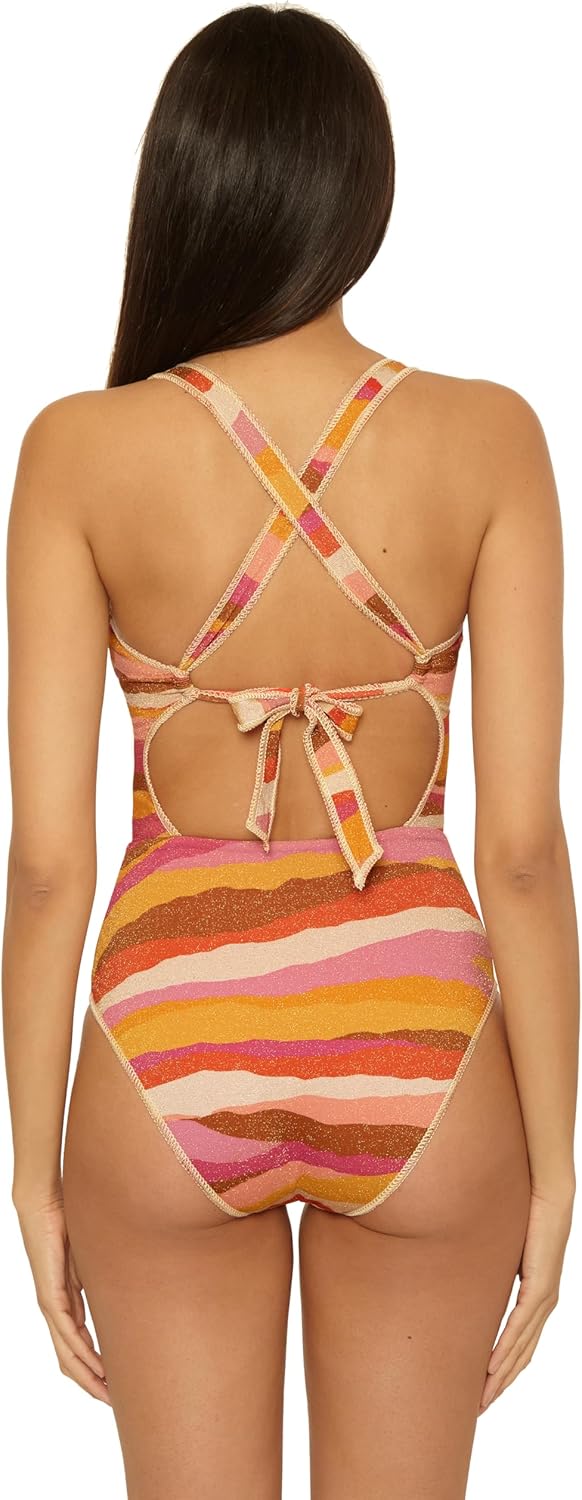 BECCA Women's Canyon Sunset One Piece Swimsuit, Adjustable, Bathing Suits for Women