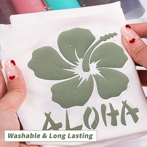 Miniatura 46 de WRAPXPERT Puff Vinyl - Vinilo de transferencia de calor 3D Puffy HTV para planchar, para camisetas, 10 pulgadas x 5 pies, fácil de cortar/transferir