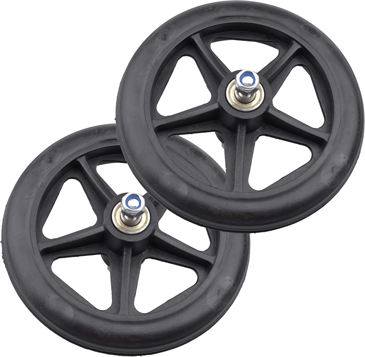 2PCS Solid Wheel Replacement for Wheelchairs, Rollators, Walkers (6 Inch) : Health & Household