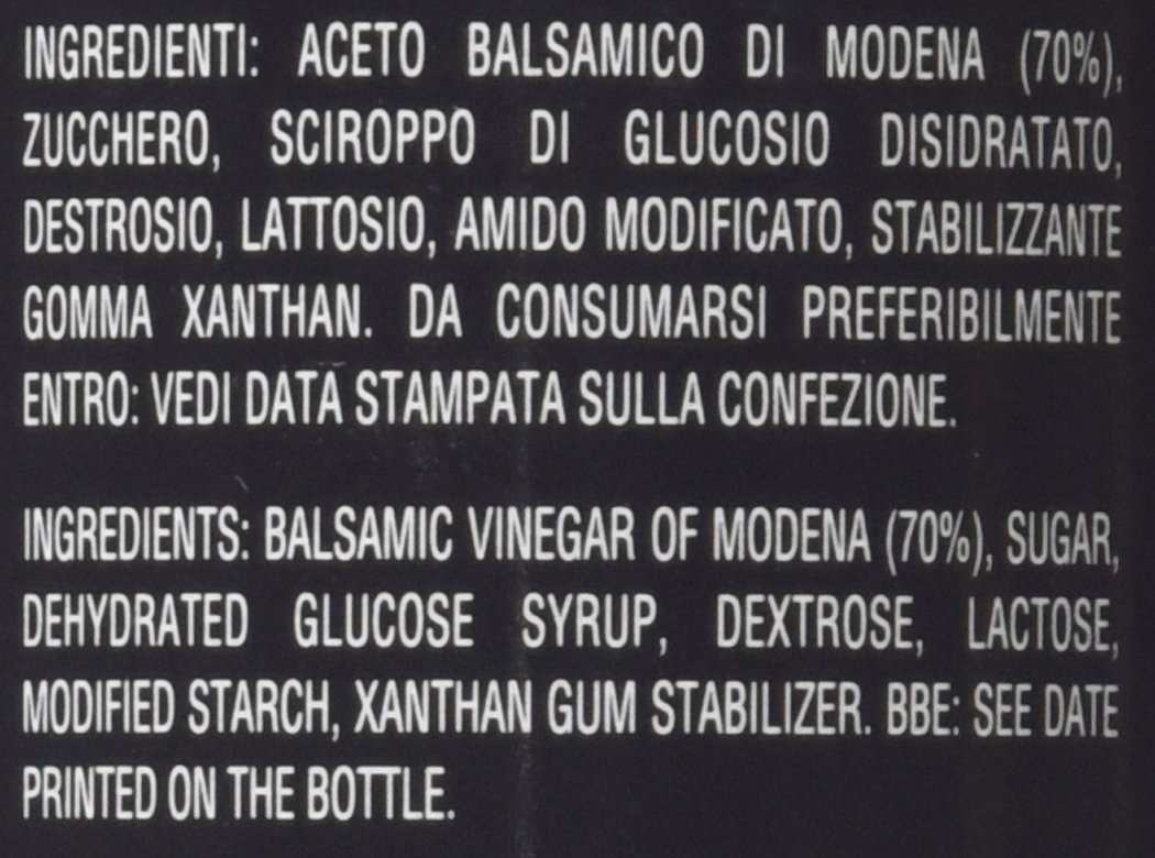 Fini - Vinagre Balsámico de Módena, Gourmet, Salsa Cremosa, Ensaladas y Vegetales, Sin Gluten, 380ml