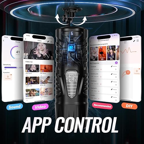 Miniatura 23 de EINSEO Masturbador masculino interactivo AI - Juguetes sexuales masculinos para adultos, juguetes sexuales masculinos con 7 modos de empuje y 7