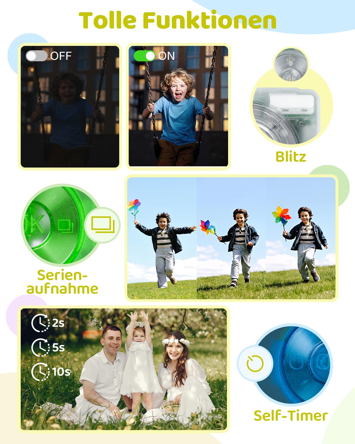 Rollei Compactline Pocket Transparent Blau Digitalkamera 48MP 4K Dual Screen 18X Digital Zoom Kompakte Kamera für Kinder Anfänger