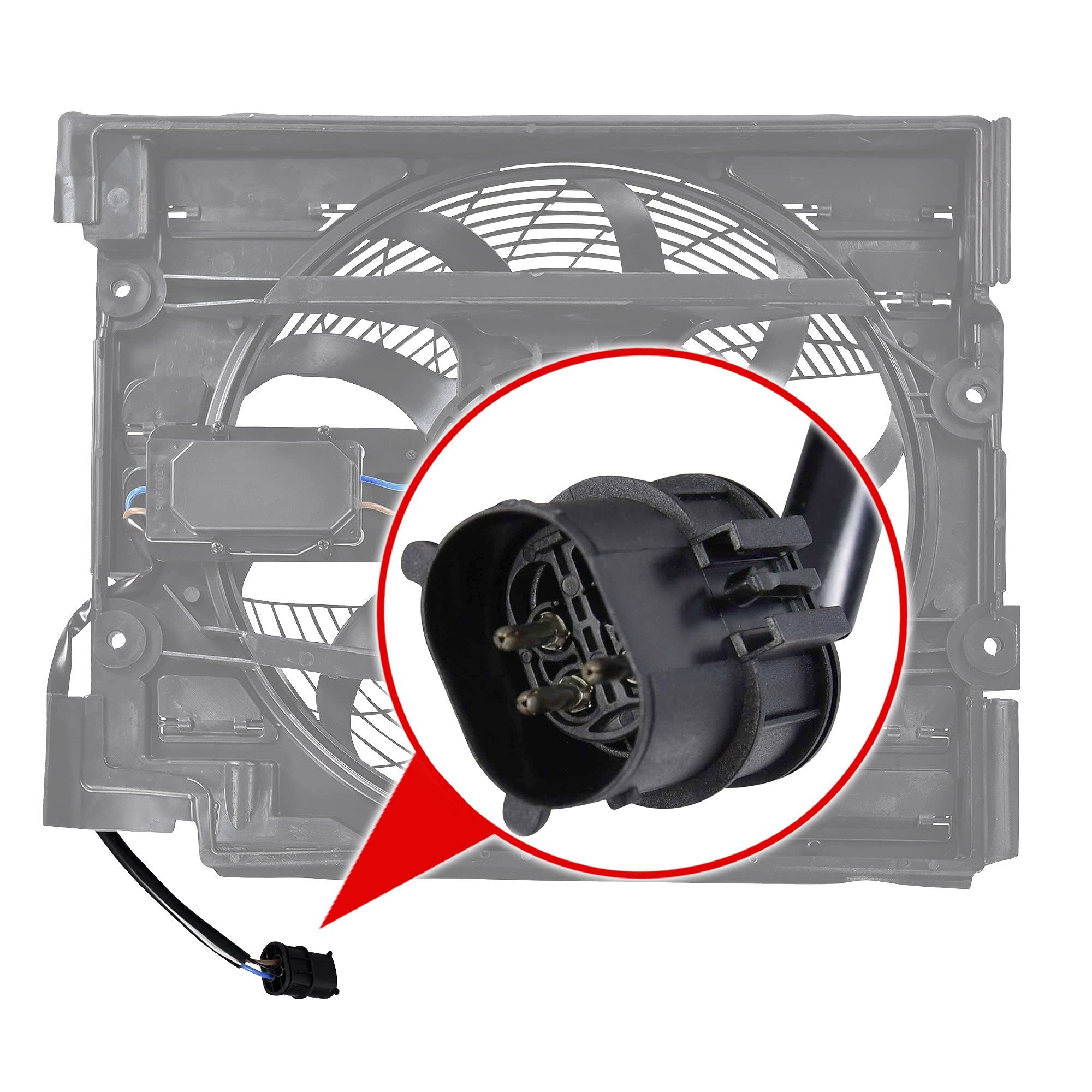 CONDENSATORE-ELETTRICO-VENTILATORE CONDIZIONATORE D'ARIA PER BMW SERIE 5 E39 ANNO 95-98