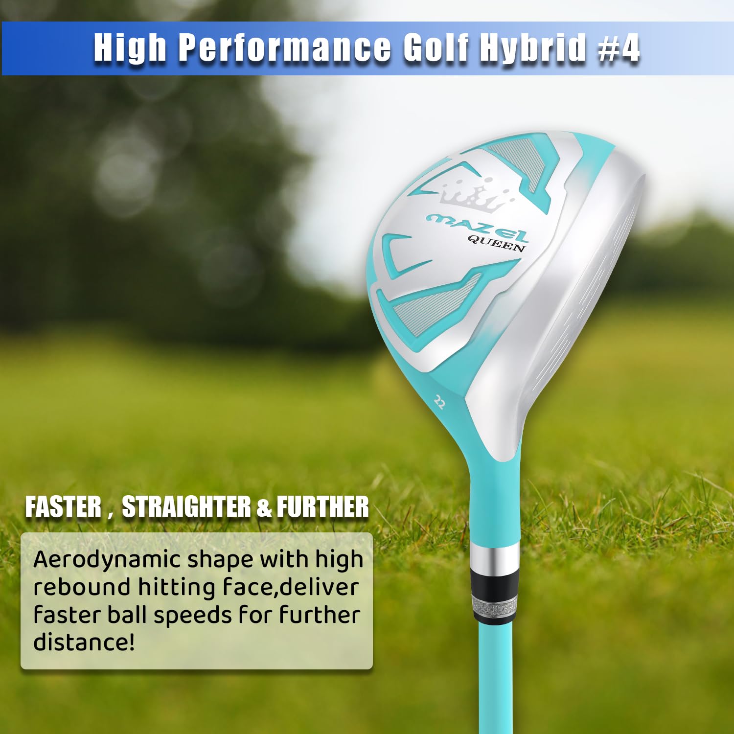 MAZEL 12-teiliges komplettes Herren-Golfschläger-Set oder einzelne Golfschläger – Titan-Driver, #3, 5 Fairway-Holz, Hybrid, #4, 5, 6, 7, 8, 9 Eisen & Pitching-Keil, Golf-Putter