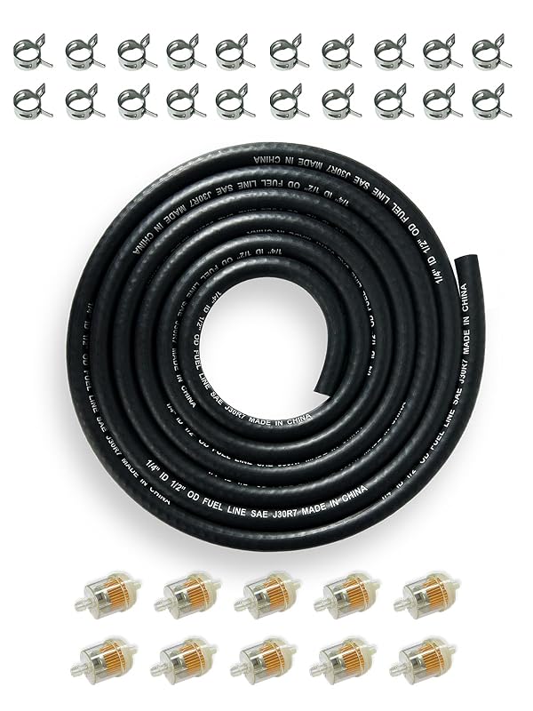 YAMAKATO 1/4 Fuel Hose Line NBR Reinforced SAE J30R7 30 Feet Rubber Tubing by YAMAKATO - Used condition - US$27.28