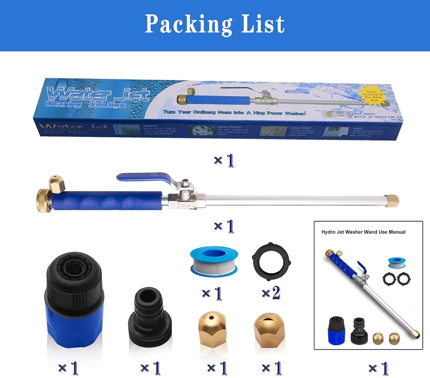 Buy CONGDAREN Hydro Jet High Pressure Power Washer Wand for Garden Hose