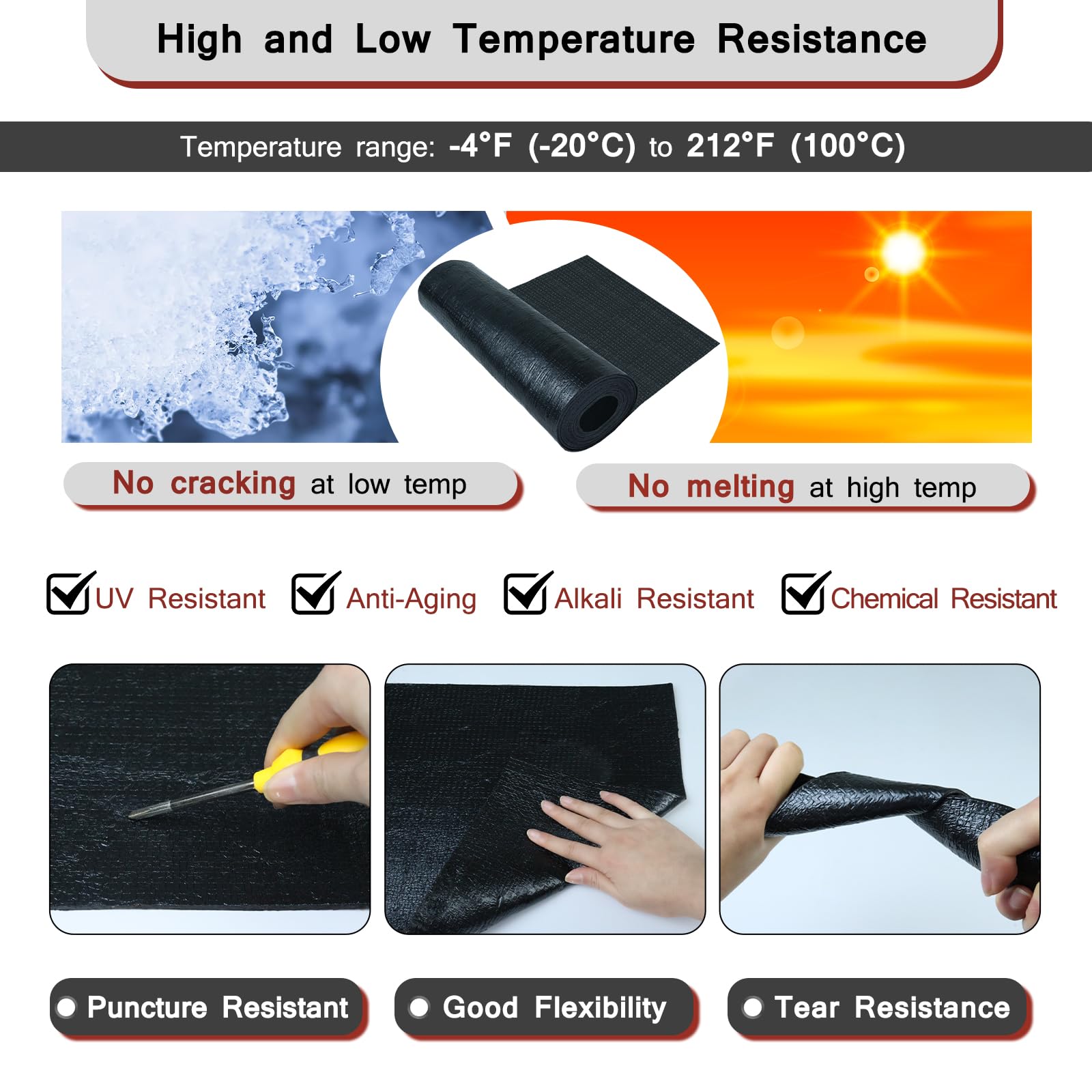 BXI SBS, membrana impermeabilizzante bituminosa modificata, 33 cm x 20 m, materiale flessibile per coperture in asfalto, sigillante lampeggiante autorigenerante, fondazione per tetto esterno e scudo