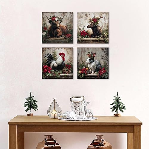 Miniatura 161 de Decoración rústica de cabaña, arte de pared de oso de vida silvestre, bosque, guardería, águila, lobo, alce, ciervo, imágenes para sala de estar,