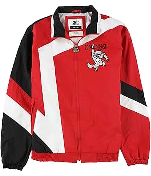ジャケット・アウター PINE CANDY RIDER TMC Size 3 STARTER Mens Cincinatti Bearcats Windbreaker Jacket, Red