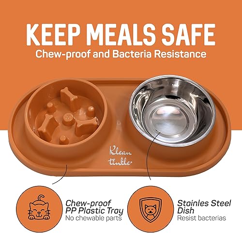 Miniatura 5 de Pets - Juego de cuencos para perros  Cuencos para perros antideslizantes y extraíbles con alfombrilla de silicona antideslizante  Cuenco de agua