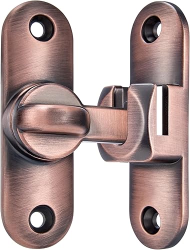 Miniatura 7 de Paquete de 2 pestillos para puerta de granero, cerradura de puerta de 90180 grados, herrajes para puerta abatible, cerradura de puerta de ángulo