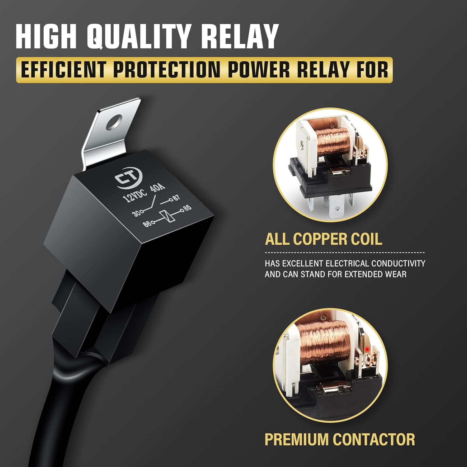 AUXTINGS LED Light Bar Wiring Harness Kit 12V 14AWG Heavy Duty 5Pin Rocker Switch Laser ON Off Waterproof Switch Power Relay Blade Fuse for Off Road Driving Lights Fog Work Lights (1 Lead)