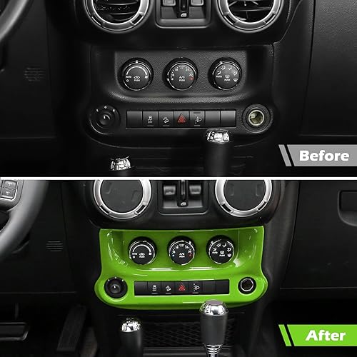 Miniatura 2 de RT-TCZ Wrangler Accessories - Cubierta de panel de interruptor de aire acondicionado para Jeep Wrangler JK JKU 2011-2018 verde
