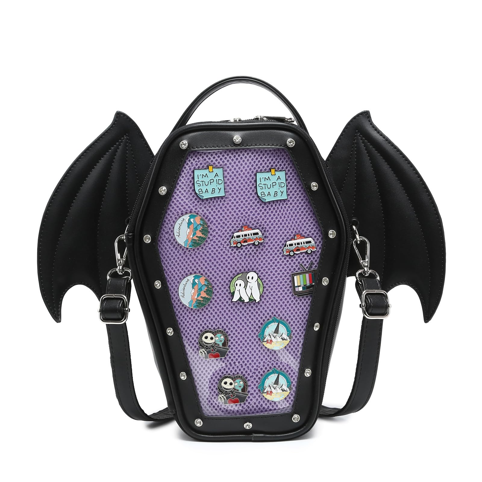 Gothic Coffin Ita Bag Halloween Backpack Shoulder Purse Cosplay Fans