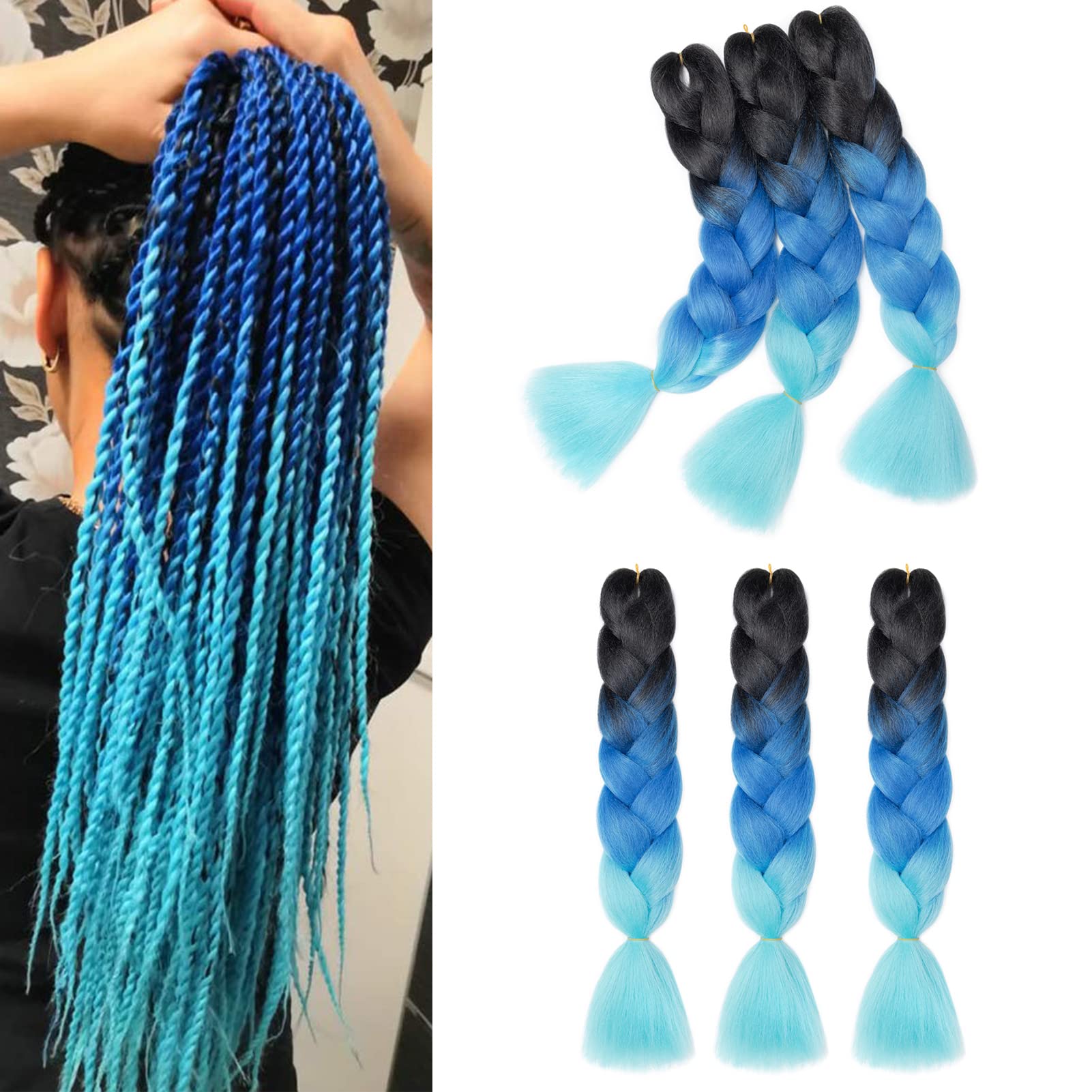 60cm Extensiones de Pelo Trenzas Africanas Castaño Oscuro Extensiones para Trenzas Africanas 1 pcs 100g Kanekalon Pelo para Trenzas Africanas Sintetico Extensiones de Trenzado Cabello Braiding — view 32