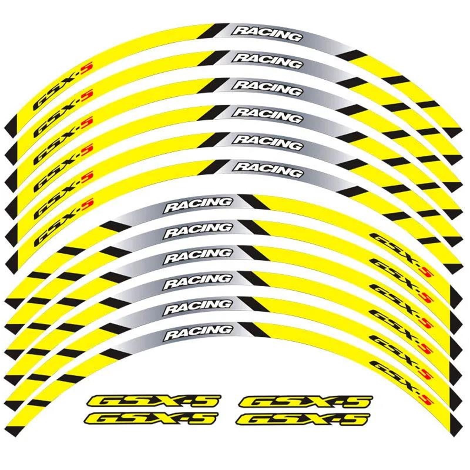 Dtsgcx Color9 Motorcycle Stickers Front Rear Wheels Tire Rim Stripes Decals For Suzuki Gsx-S750 Gsxs 1000 750(Color9)