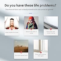 Vista 2 de Tira de sellado para puertas y ventanas, sellos de respaldo autoadhesivos para gran espacio (65 pies, negro)