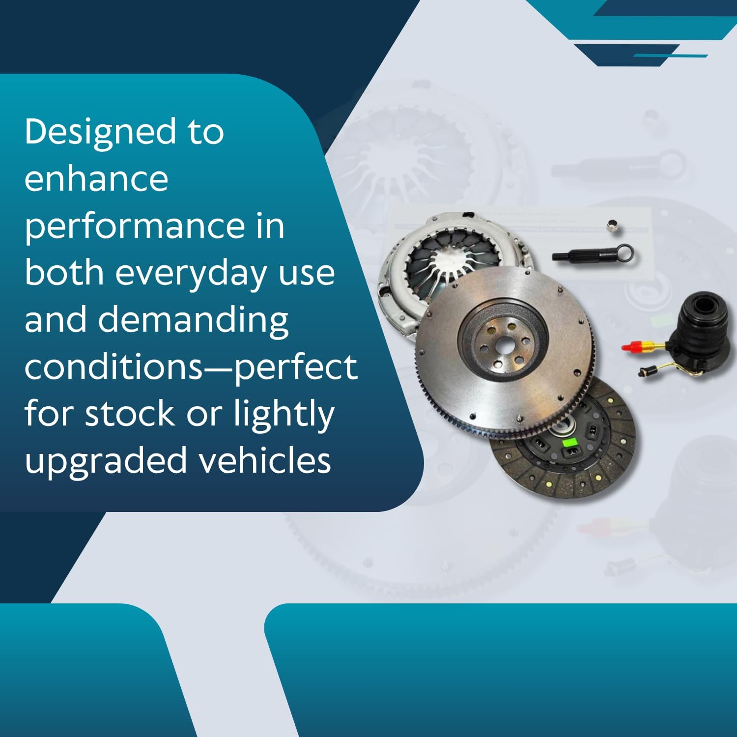 EFT Sport Clutch Kit with Flywheel for 1995-01 Ford Ranger Pickup XL XLT 2.3L 2.5L & 1994-01 Mazda B2300 B2500 - Durable, Smooth Engagement & Increased Power Handling - Offers 12 Month Brand Warranty