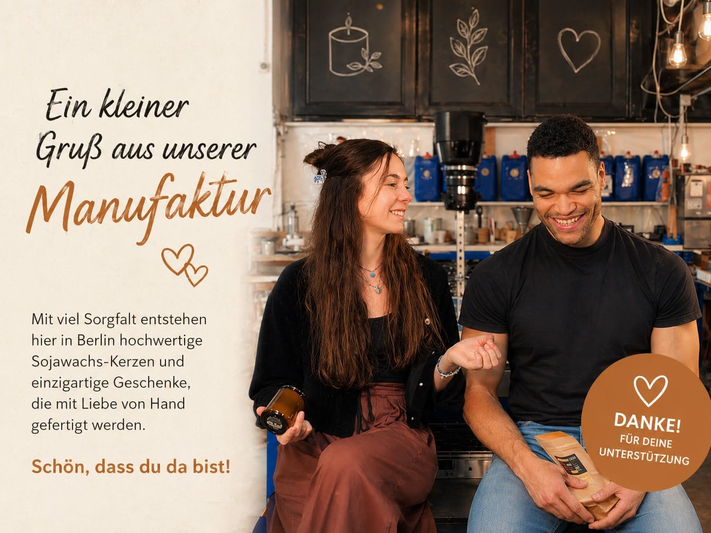 Gastgeschenke Hochzeit 36x Teelichter mit Spruch Schön dass du da bist | Boho Bohemian Stil, Hochzeit vegane Mitgebsel, Tischdeko, Gastgeschenk für Gäste, wie Glückskekse,handgemacht in Berlin
