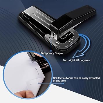 Rotatable Large Office Stapler for Students, Multifunctional Center Seam Thickened Stapler, Household Binding Supplies can be Customized for 30 Pages/1071