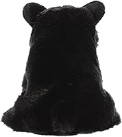 Vista 4 de Aurora® Adorable oso negro de peluche Miyoni®, detalle realista, compañía entrañable, 9 pulgadas