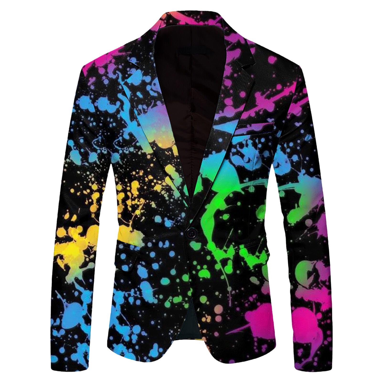 Chaqueta de Traje con Personalidad de Moda Holgada Informal Estampada en co