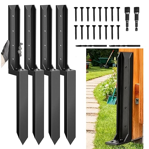 TDDFLO Fence Post Repair Kit: Heavy Duty Support for Your Wooden Fence