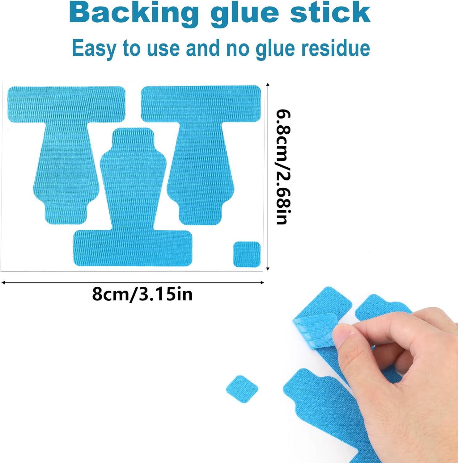 10pcs Thumb Support Tape, Self-Adhesive Kinesiology Thumb Support Brace Protective Straps Stretchy Athletic Tape for Sport Housework Joint Supporting (Blue) - Image 2