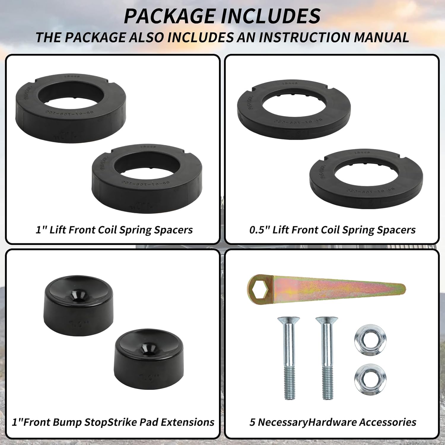 1155300 JT: 1.5” High Performance Spacer Leveling Kit Fits Compatible with Jeep JT Gladiator - No Shock Absorbers