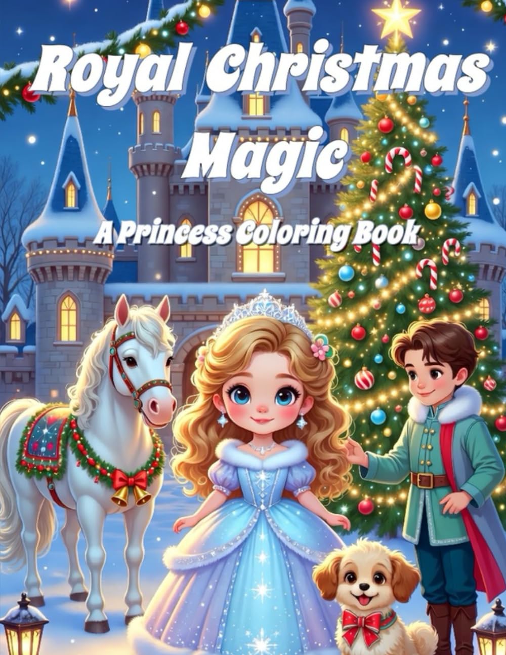 Royal Christmas Magic: A Princess Coloring Book