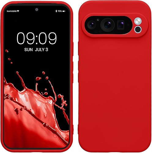 Miniatura 68 de kwmobile Funda compatible con Google Pixel 9 Pro - Funda protectora delgada de TPU para teléfono - Acabado mate suave - Negro mate NEGRO MATE,Piedra