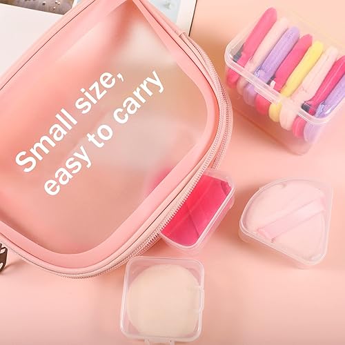 Miniatura 6 de Estuche para esponja de maquillaje, 4 piezas, soporte para licuadora de belleza, huevo, esponja de maquillaje, esponja de polvo, caja de