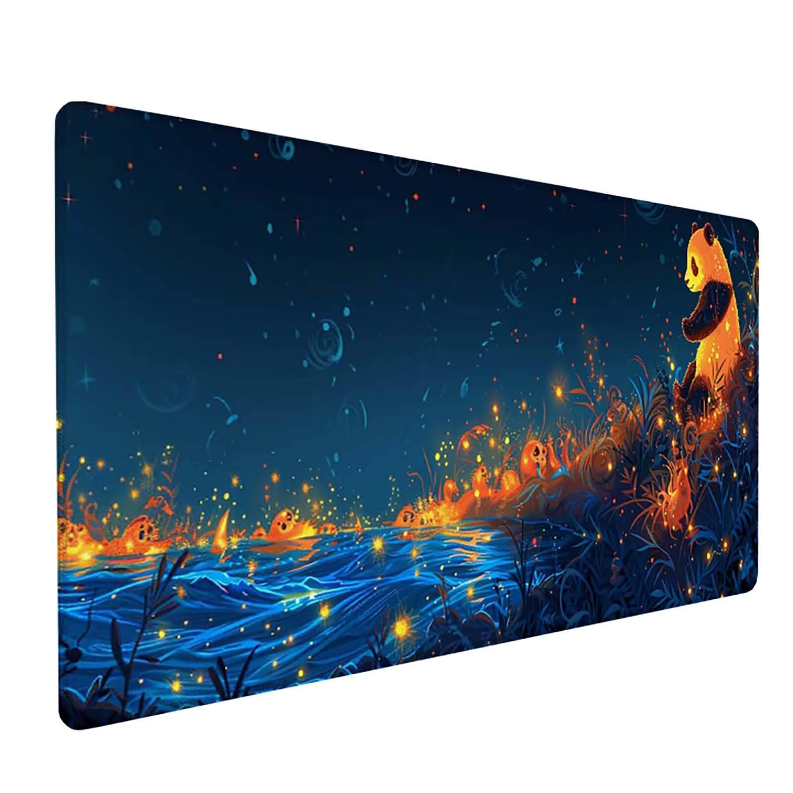 Podkładka pod mysz XXL 1600x800x3mm, niebieska podkładka pod mysz do gier z antypoślizgową gumową powierzchnią, poprawia precyzję i szybkość, komputer dla gracza i akcesoria biurowe, prezent dla