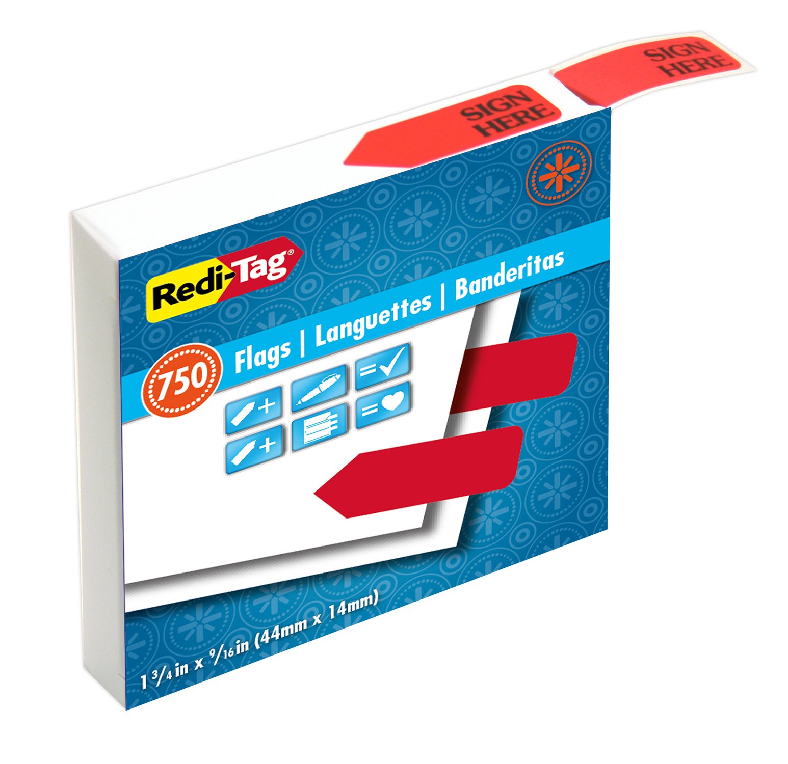 Redi-Tagï¿½ Preprinted Signature Flags In Dispenser, SIGN HERE, Red • Price - View #9