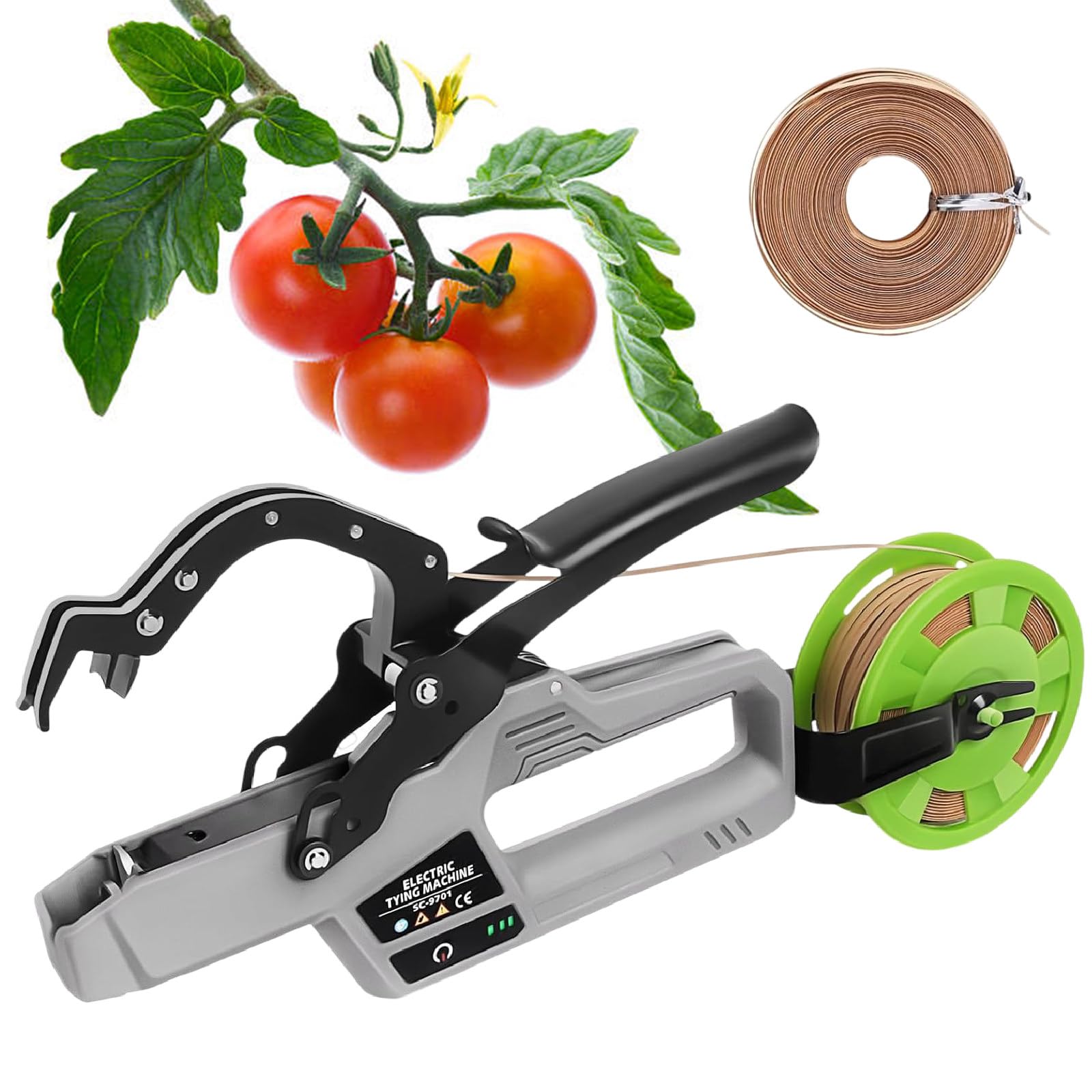 MáQuina para Atar Plantas, DiáMetro MáXimo De Atado 45 Mm, Herramienta para Atar Cintas De JardíN, Adecuada para Verduras, Uvas, Pepinos, Tomates, Flores Y Pimientos