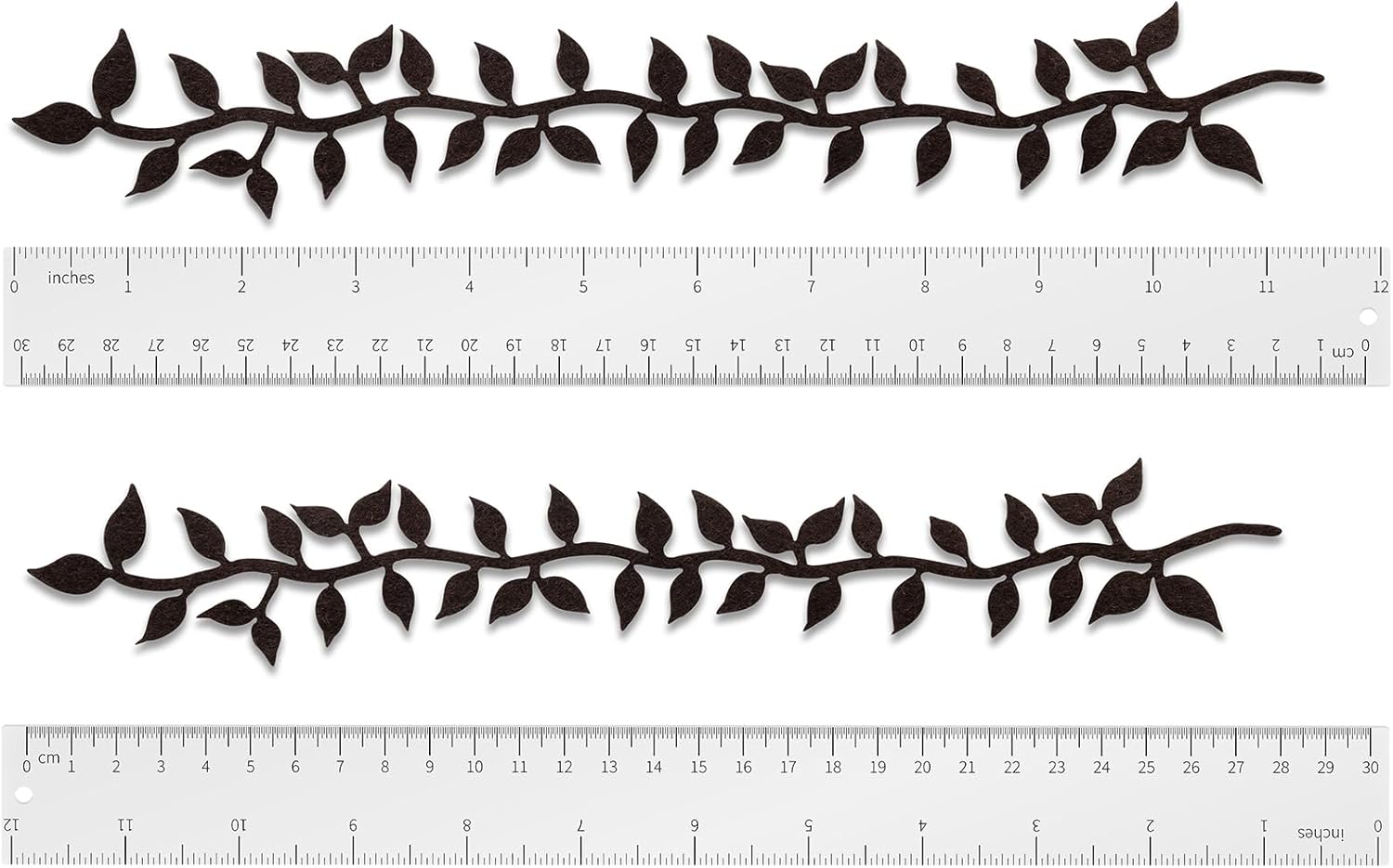 Summer-Ray 50pcs Mixed Colors 2mm Felt Vine Leaves Value Pack for DIY Craft