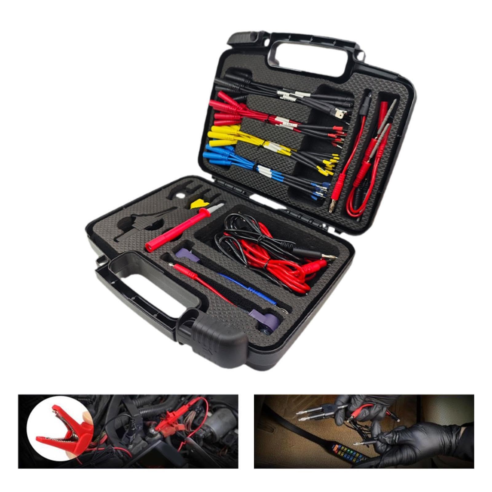 Kfz Schaltungsprüfkabel Set, Multimeter Prüfkabel Set, elektrisch mit Klemmen, optimal für alle Umgebungen, Kfz Schaltungsprüfkabel, praktisch