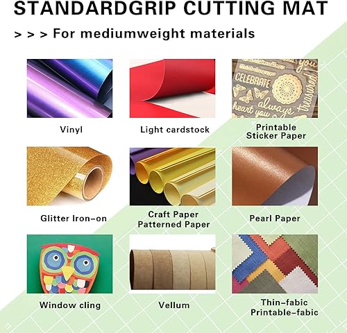 Miniatura 6 de Alfombrilla de corte para máquina Cricut Joy, paquete de 7 alfombrillas de corte (4 piezas de 4.5 x 12 pulgadas y 3 piezas de 4.5 x 6.5 pulgadas),
