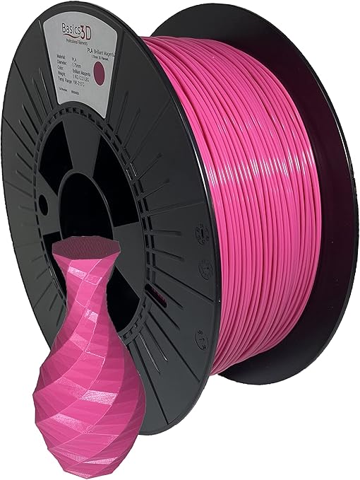 Review Basics 3D Professional 3D Printer Filament, Brilliant Magenta