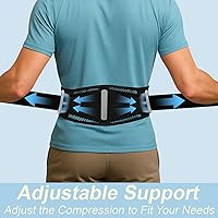Vista 3 de Thin & Lightweight Back Brace for Lower Back Pain Relief – Slim, Breathable Back Support Brace for Sciatica, Herniated Disc – Adjustable Lumbar