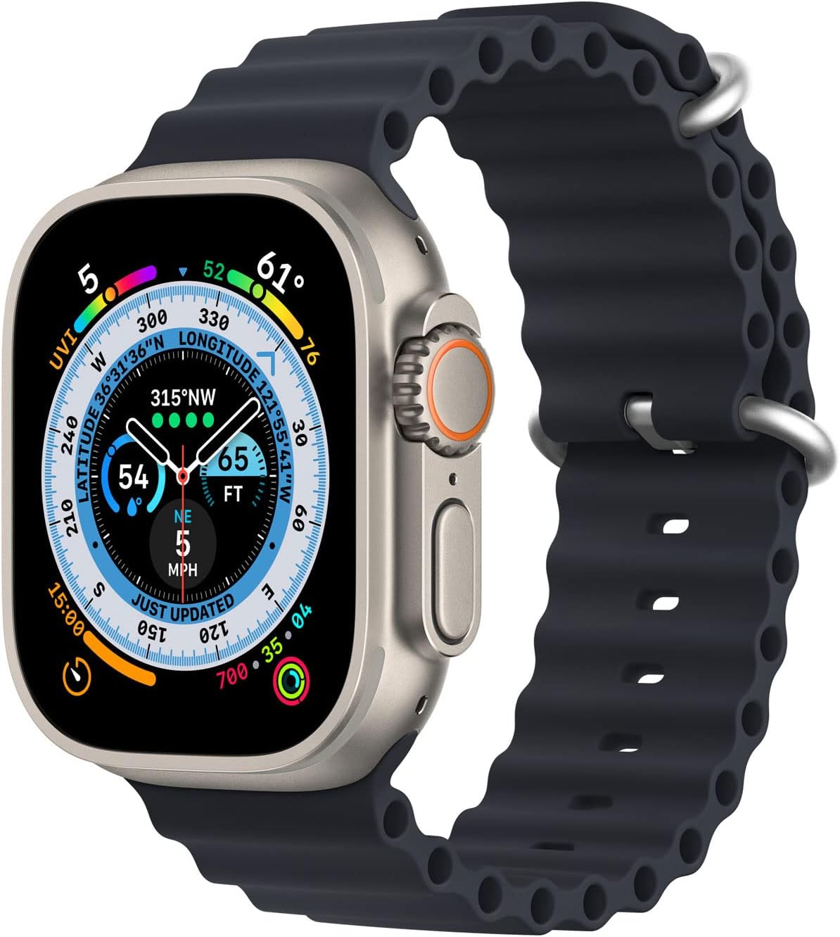 Ycysh New Silicone Compatible with Apple Watch Ultra Ocean Band 49mm 38mm 40mm 41mm 42mm 44mm 45mm,Women Men Soft Sport Strap for iwatch Series Ultra 8 7 6 5 4 3 2 1 SE,42/44/45/49mm Midnight