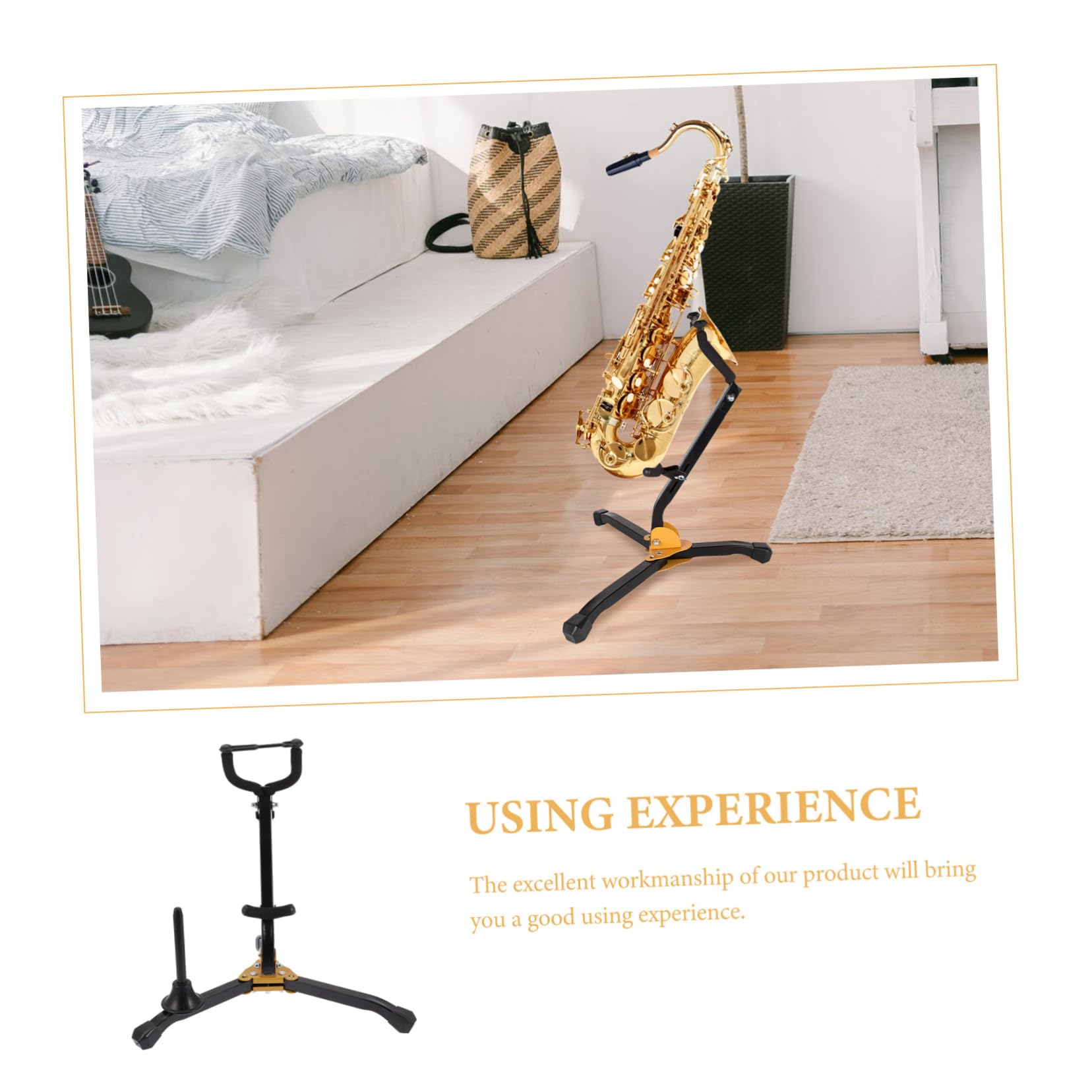 Healifty Support Pliable Pour Saxophone Alto Et Ténor Antidérapant En Mousse, Léger Et Compact, Accessoire De Rangement Pratique Pour Musiciens, Pour Usage En Répétition Et Concert